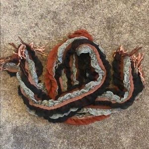 Rust/black/grey scarf